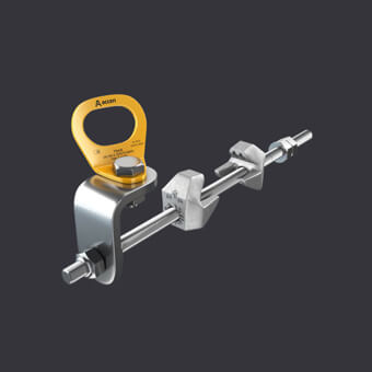 Trax CLAMP anchor point - protection for three people